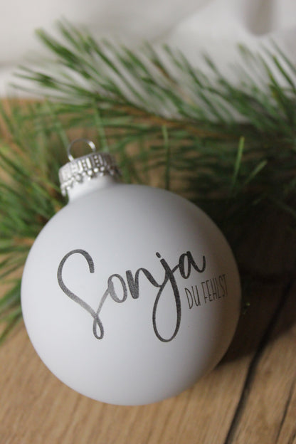 Personalisierte Weihnachtskugel | mit Gravur | zum Gedenken