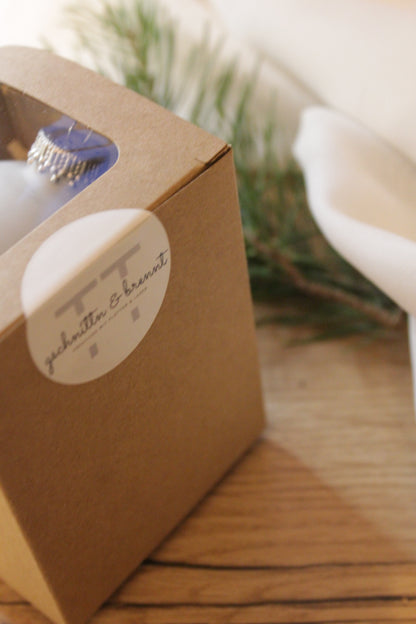 Personalisierte Weihnachtskugel | mit Gravur | erstes Weihnachten