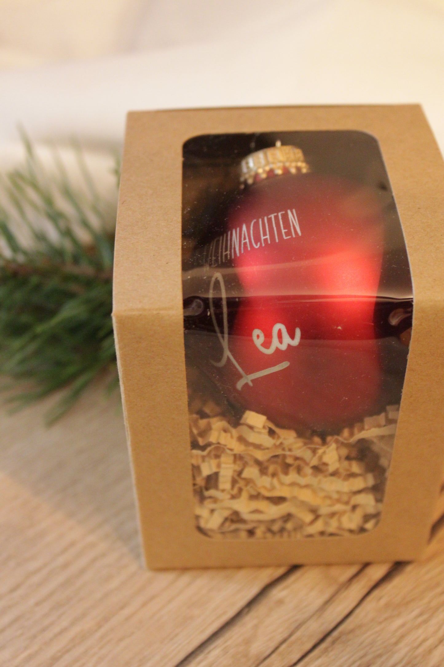 Personalisierte Weihnachtskugel | mit Gravur | erstes Weihnachten