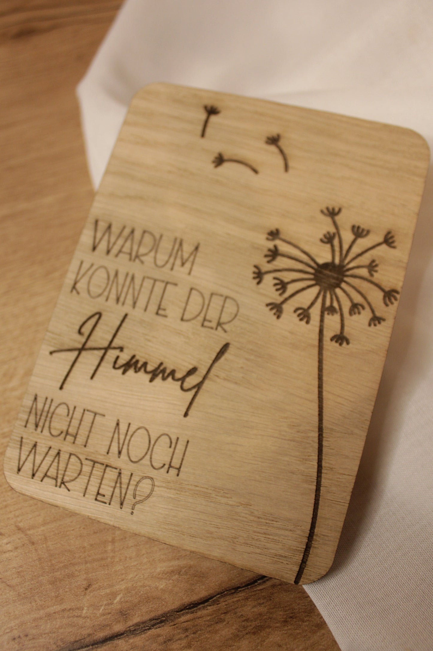 Trauergeschenk | Beileidskarte aus Holz | Direktversand an Angehörige möglich