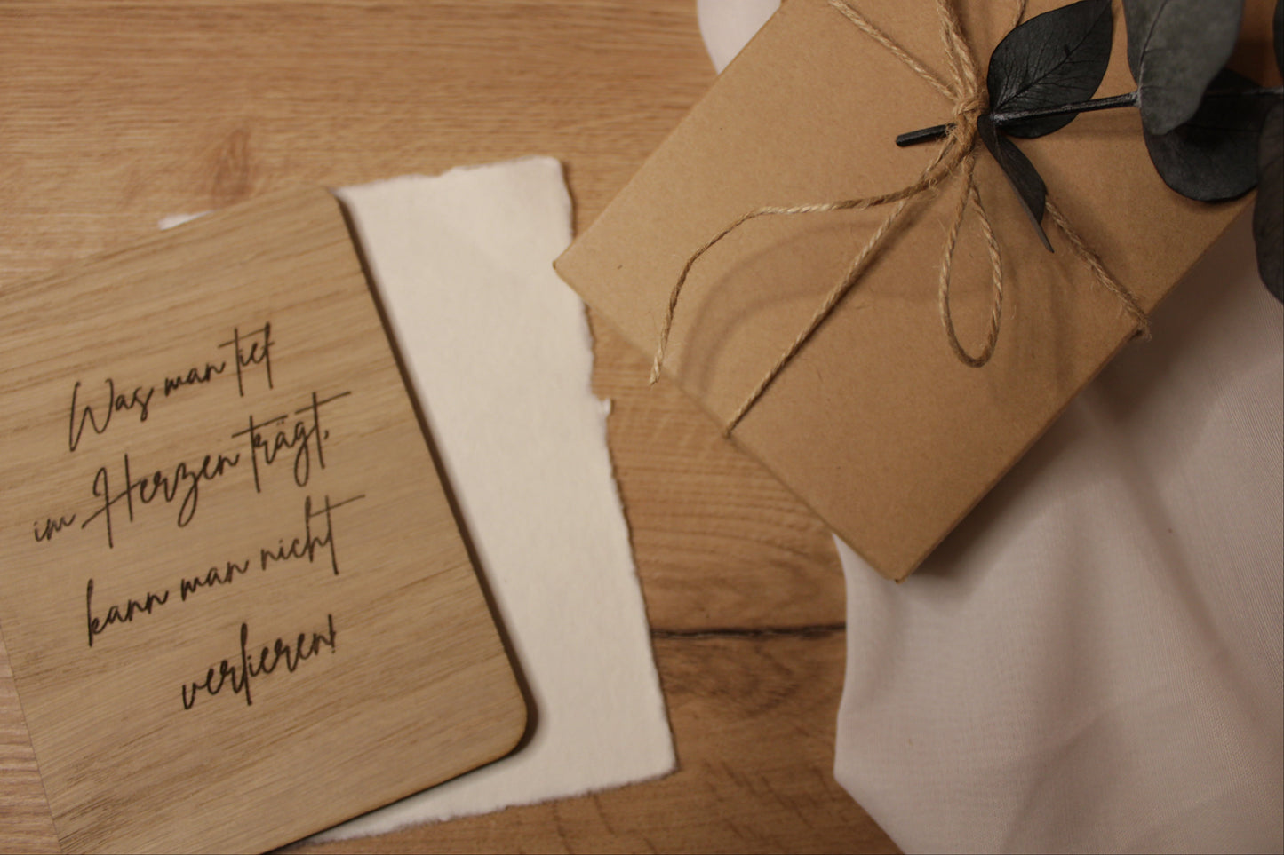 Trauergeschenk | Beileidskarte aus Holz | Direktversand an Angehörige möglich