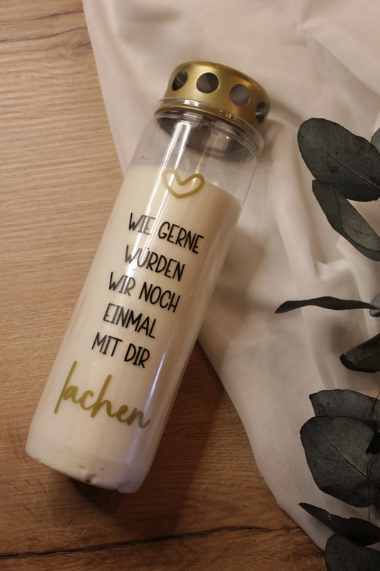 Grabkerze | Mit dir lachen | 110h Brenndauer