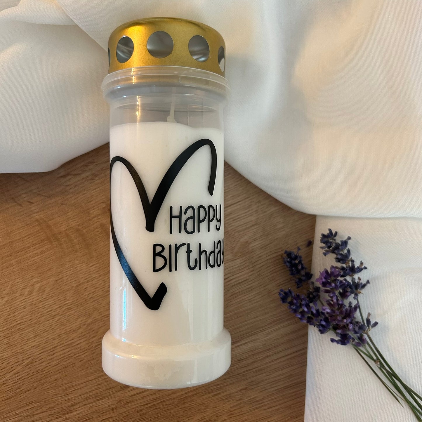Grabkerze zum Geburtstag | 70h Brenndauer