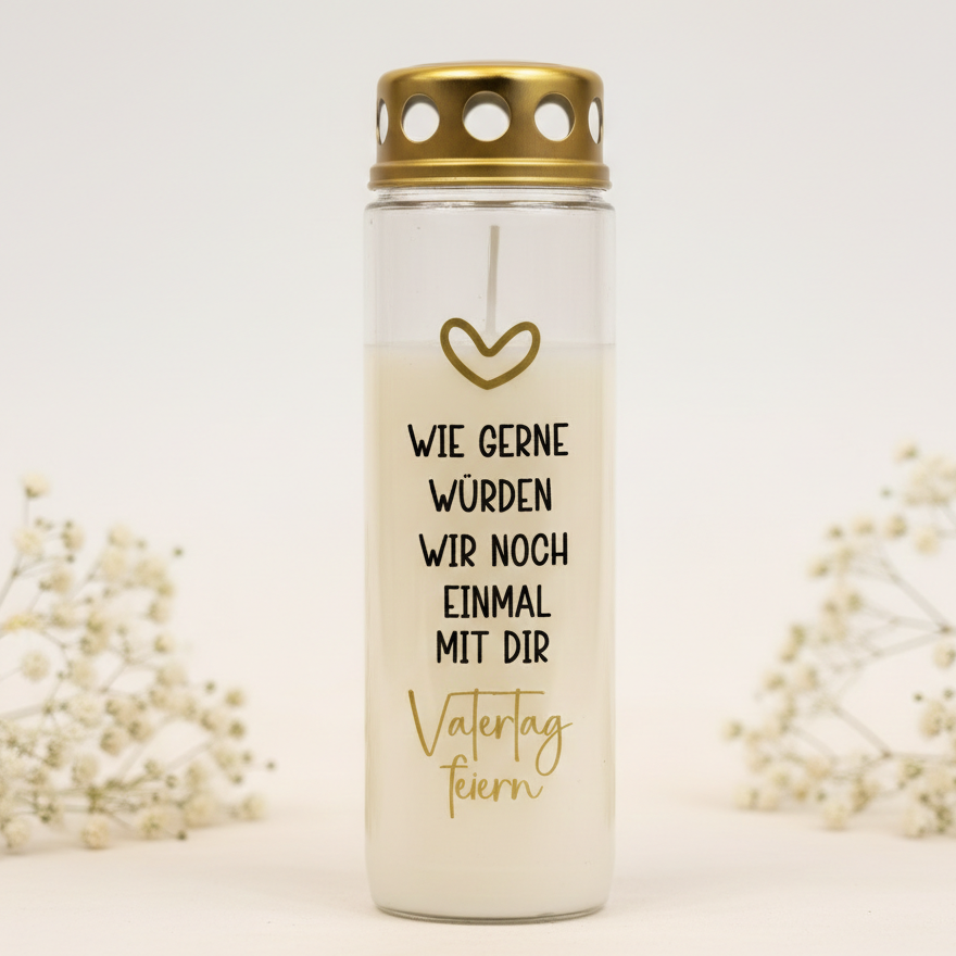 Grabkerze | Muttertag / Vatertag feiern | 110h Brenndauer