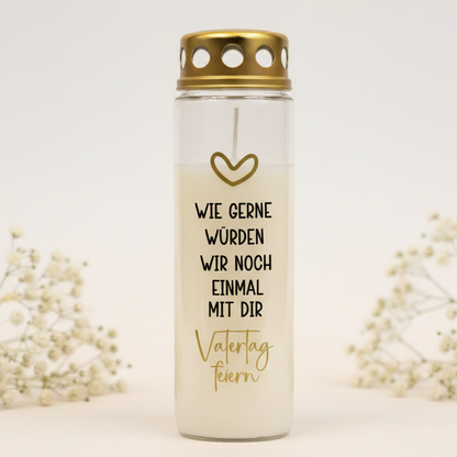 Grabkerze | Muttertag / Vatertag feiern | 110h Brenndauer