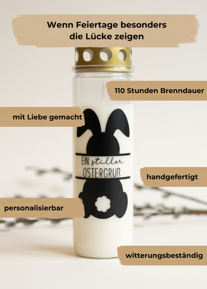 Grabkerze | Osterhase  | 110h Brenndauer