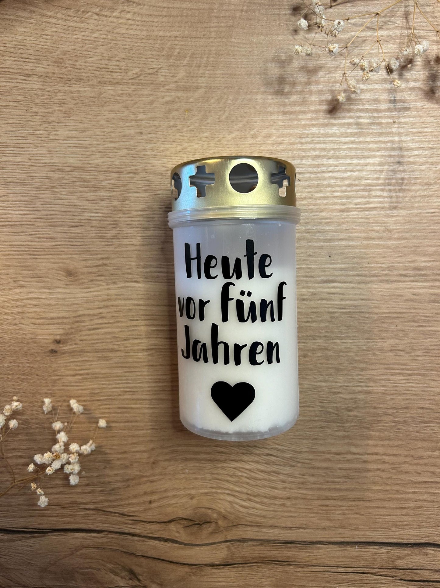Grabkerze | Trauerkerze | Erinnerungslicht | personalisiert | Gedenken | Allerheiligen