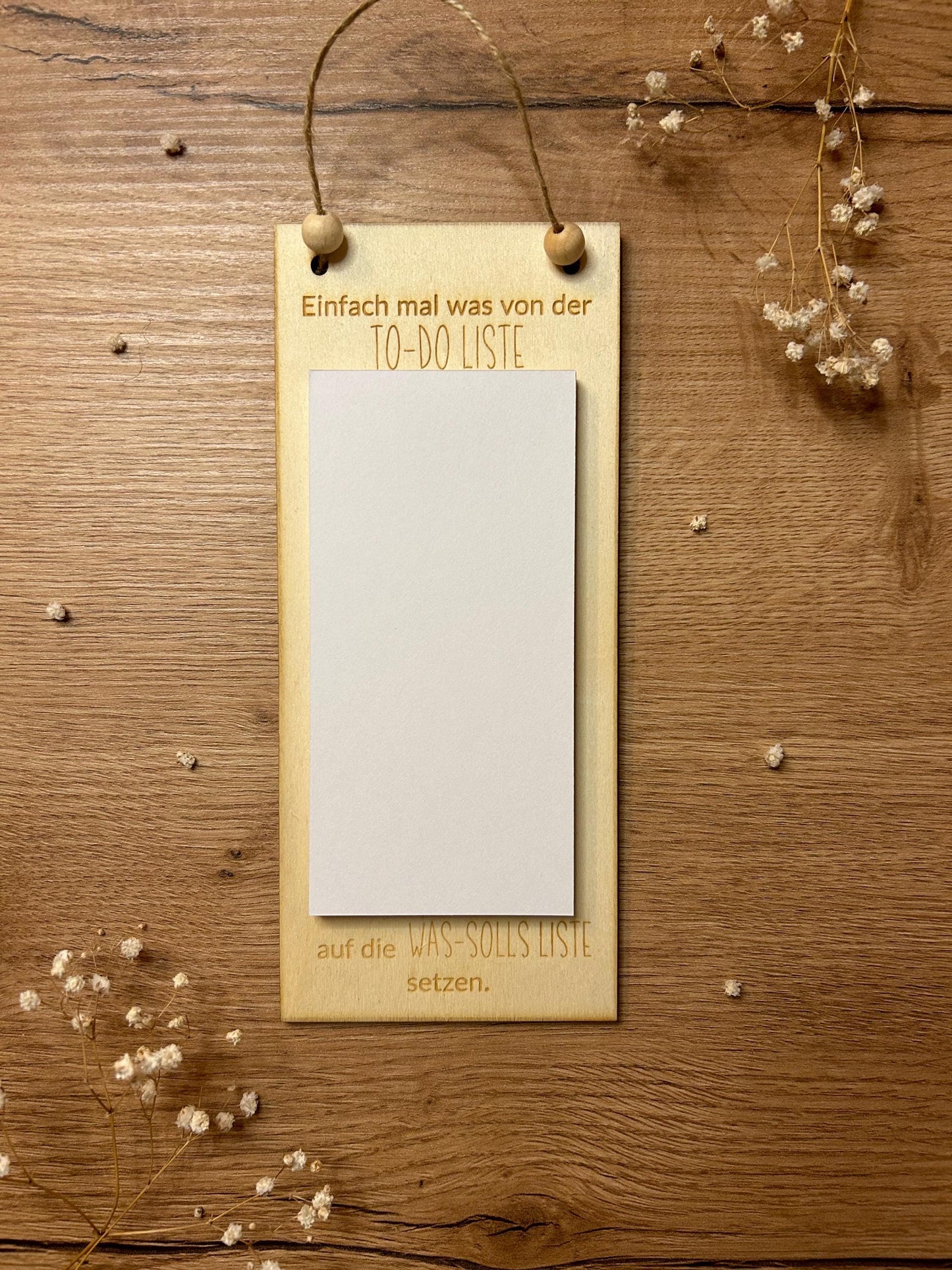 ToDo Liste | Notizzettel | Holz | zum aufhängen