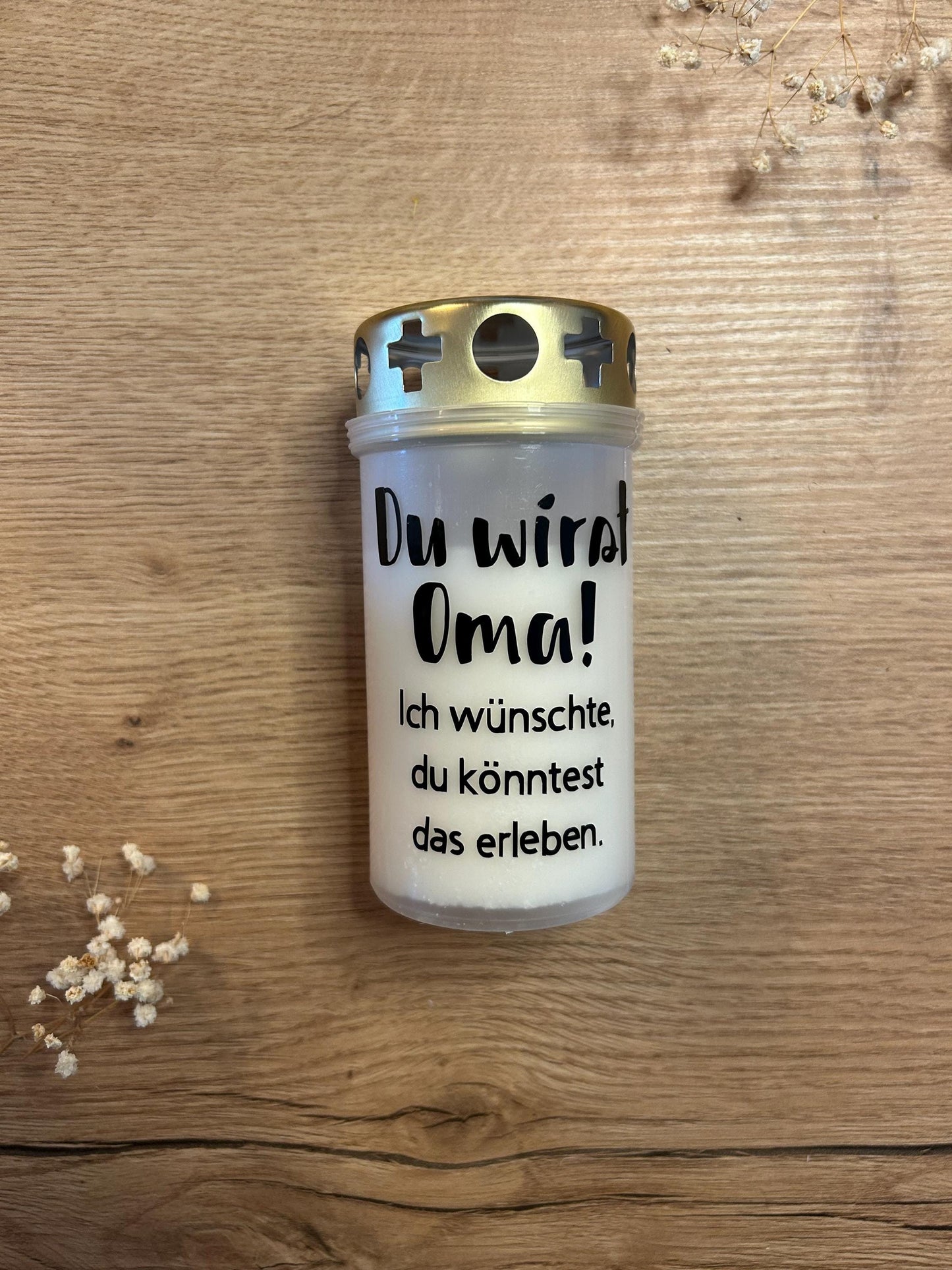 Grabkerze | Trauerkerze | Erinnerungslicht | personalisiert | Gedenken | Allerheiligen