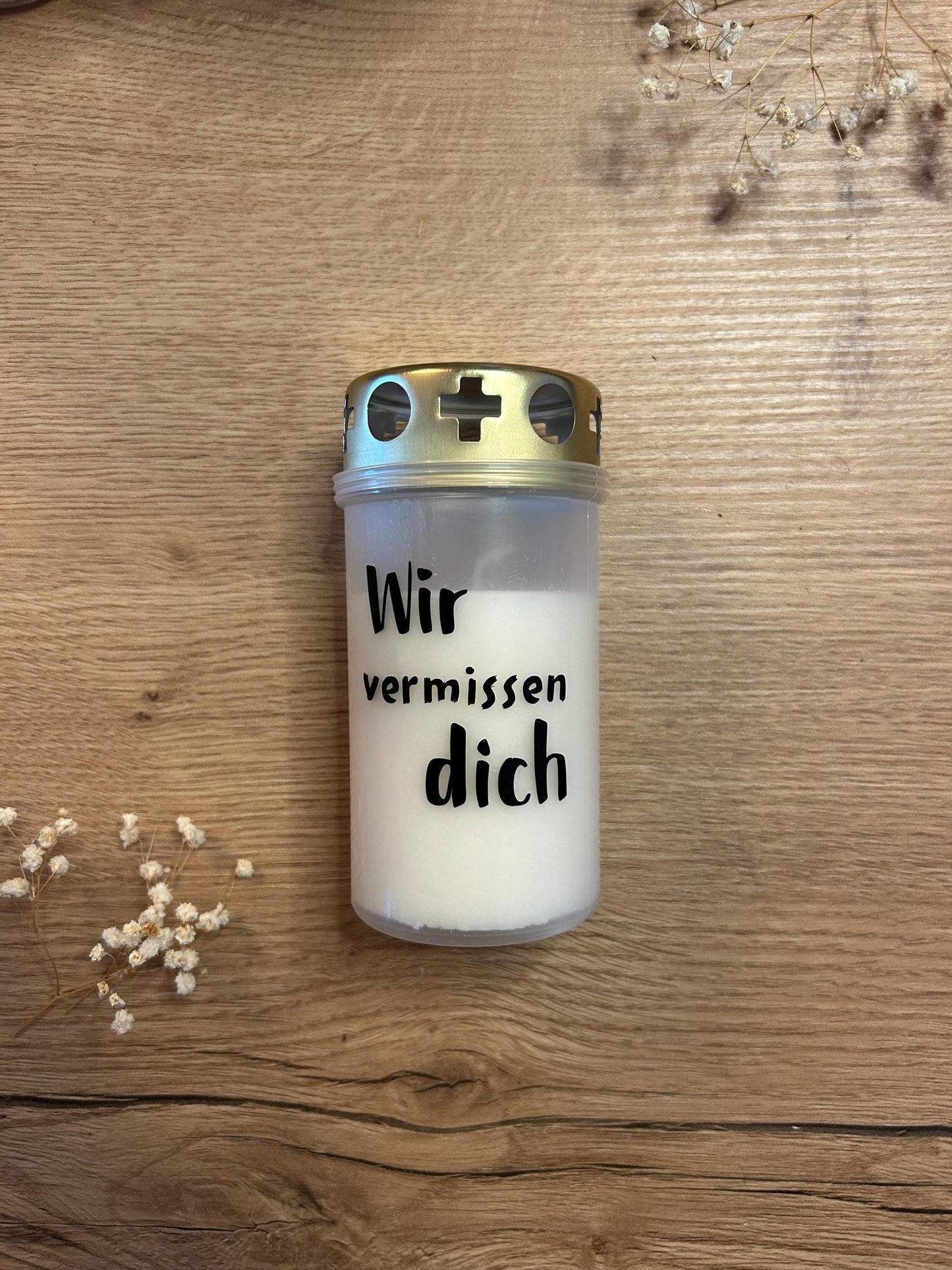 Grabkerze | Trauerkerze | Erinnerungslicht | personalisiert | Gedenken | Allerheiligen