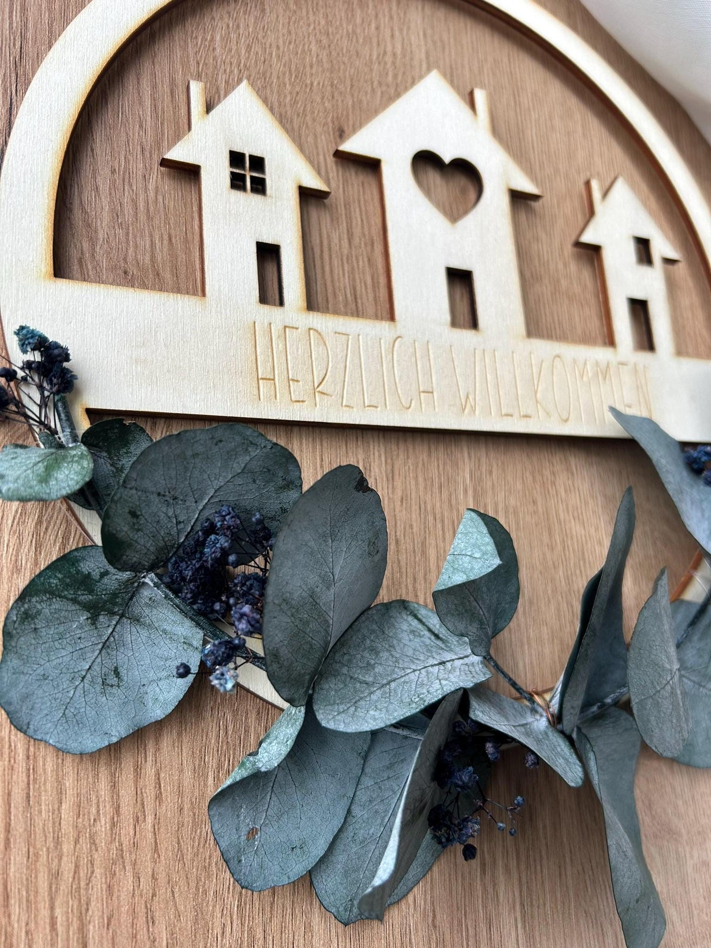 Willkommensschild | Türkranz | Herzlich Willkommen | Personalisiert mit Namen