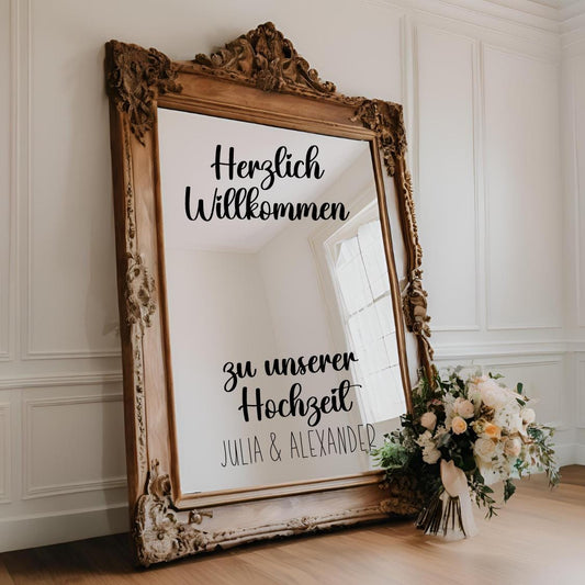 Schriftzug für Spiegel | Hochzeit | Deko | Willkommensschild | Fotobox |