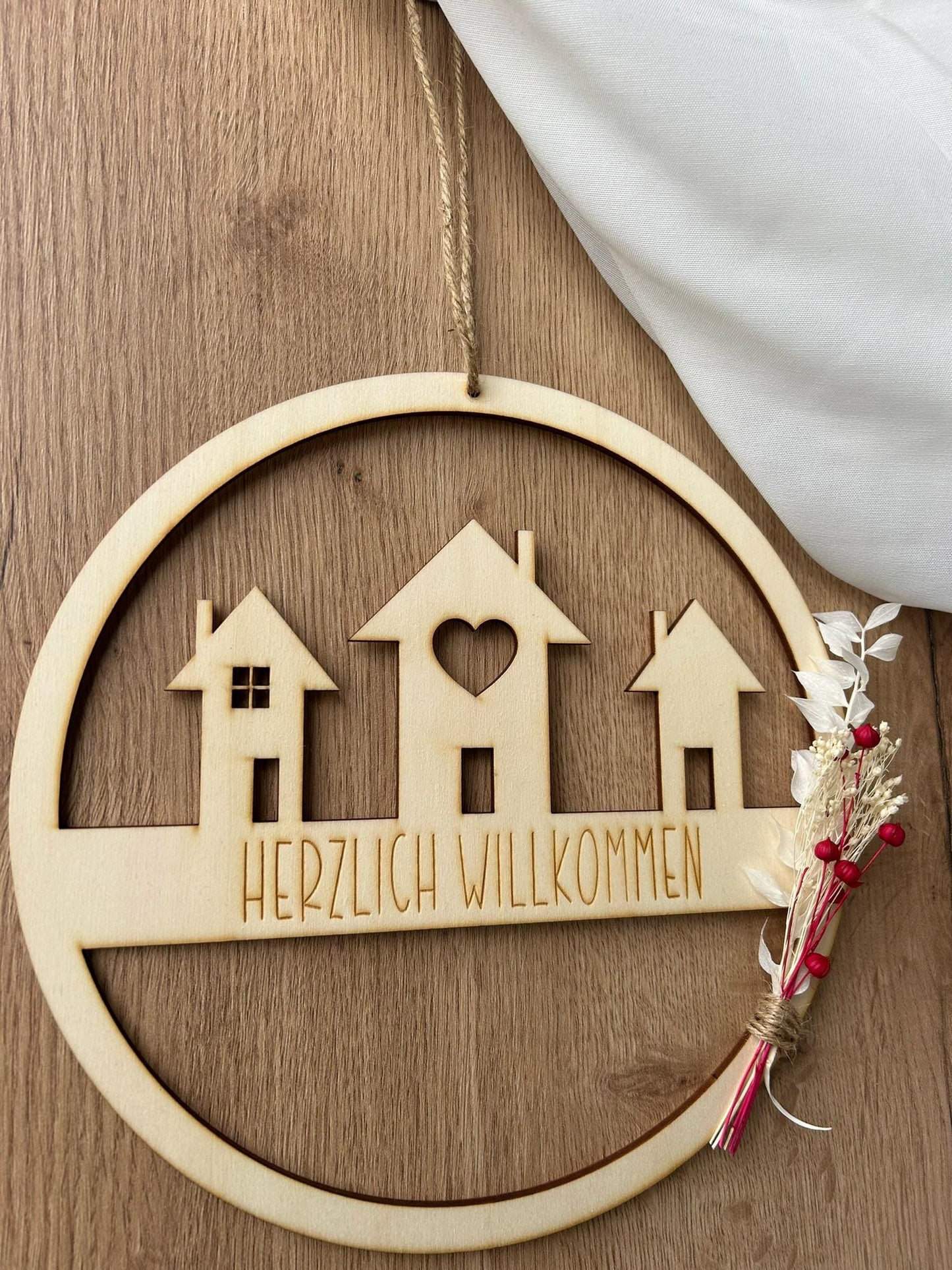 Willkommensschild | Türkranz | Herzlich Willkommen | Personalisiert mit Namen
