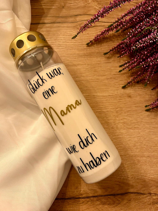 Grabkerze | Grablicht | Trauerkerze | Erinnerung | Allerheiligen | Gedenkkerze | Mama | Personalisierung