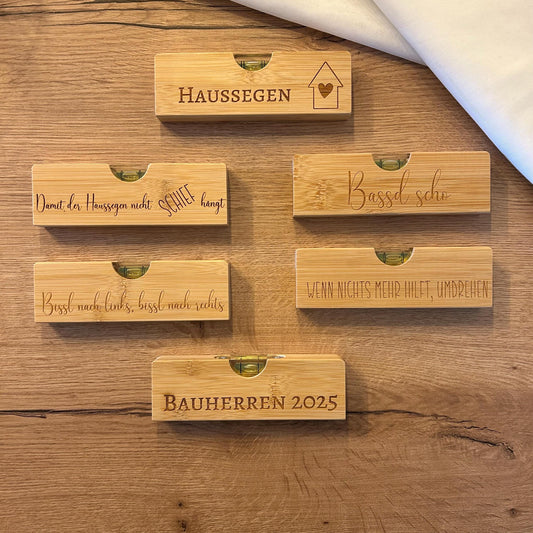Mini-Wasserwaage | Geschenk | Einzug | Umzug | Hausbau | Bauherren | Geburtstag | Handwerker | Wasserwaage