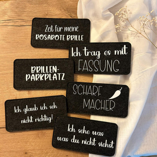Brillenetui | Filz | Plotter | Schriftzug | Kleinigkeit