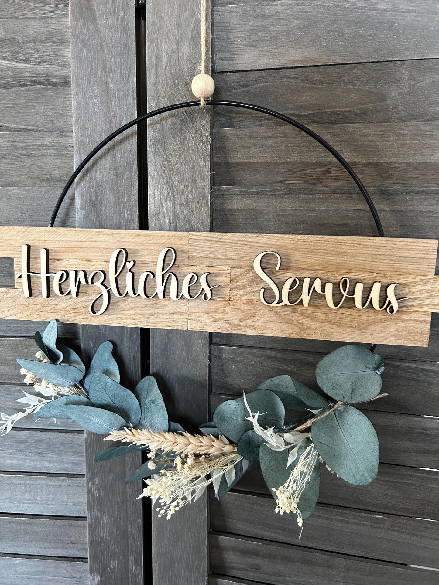 Türkranz | Metallring | Willkommensschild | Familie | Hereinspaziert | Servus  | Herzliches Servus | Loop