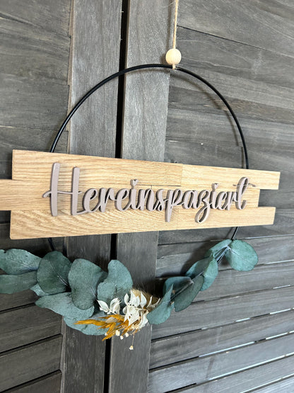 Türkranz | Metallring | Willkommensschild | Familie | Hereinspaziert | Servus  | Herzliches Servus | Loop