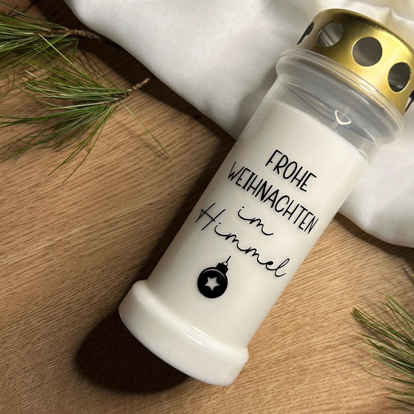 Grabkerze für Weihnachten | 70h Brenndauer