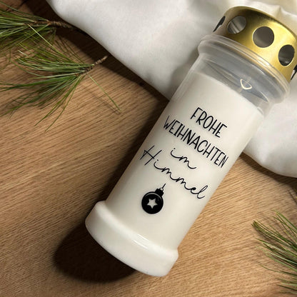 Grabkerze für Weihnachten | 70h Brenndauer