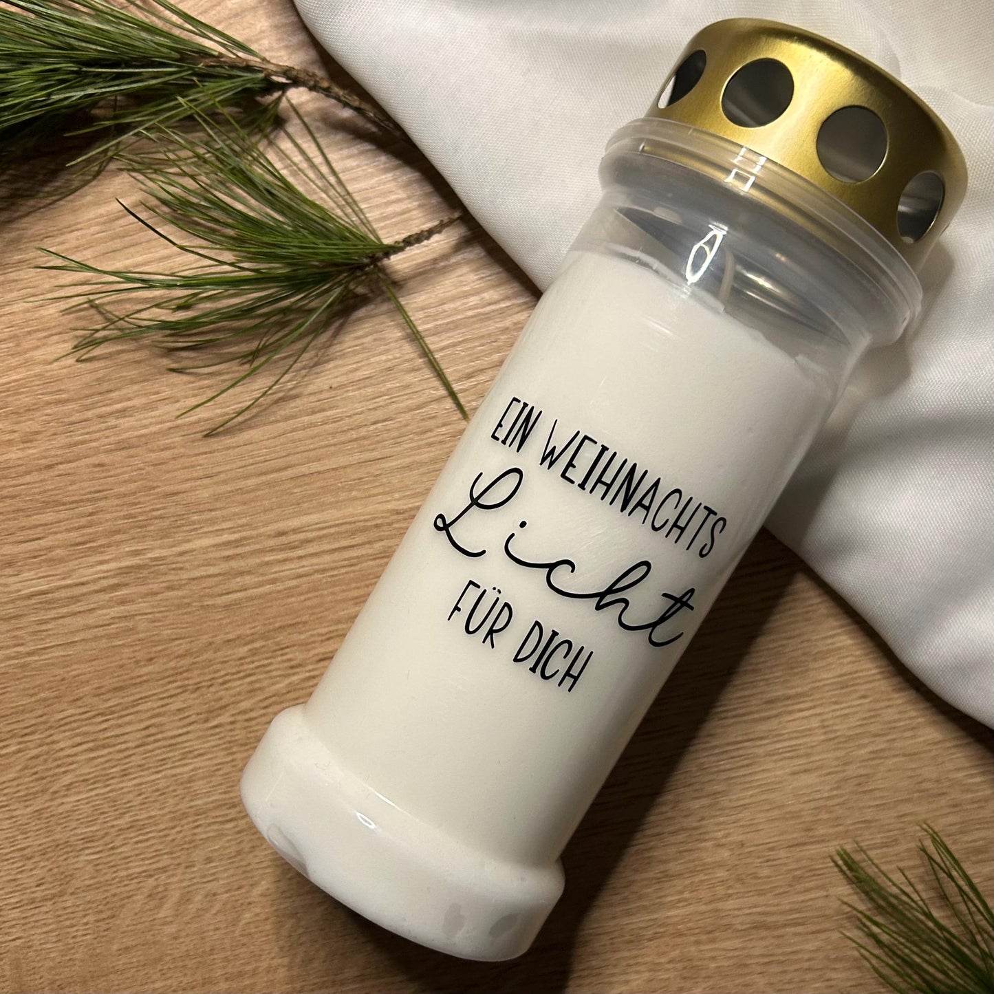 Grabkerze für Weihnachten | 70h Brenndauer