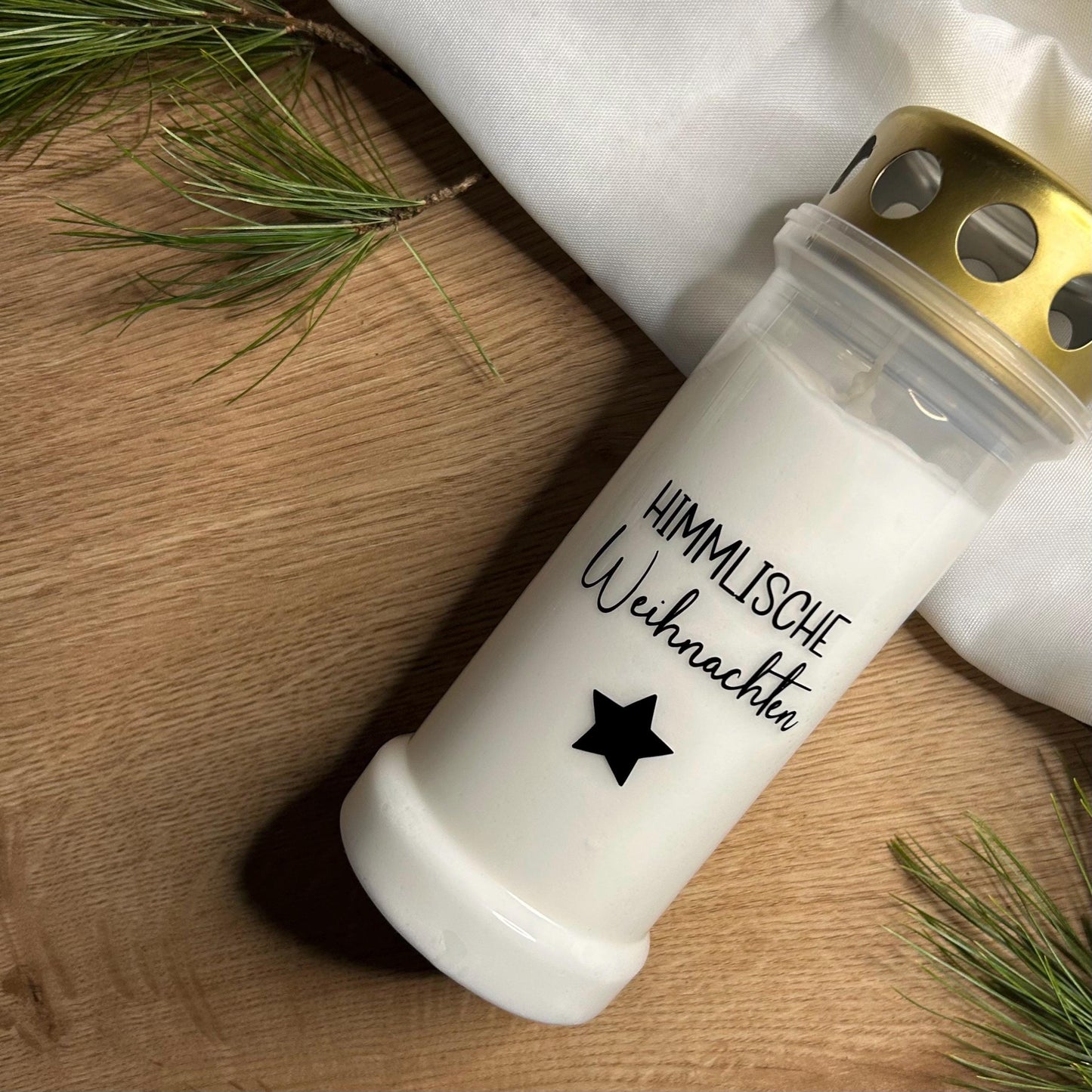 Grabkerze für Weihnachten | 70h Brenndauer