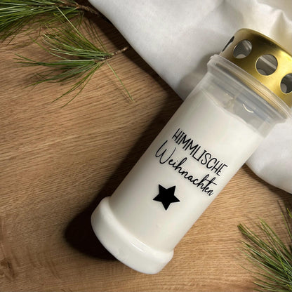 Grabkerze für Weihnachten | 70h Brenndauer
