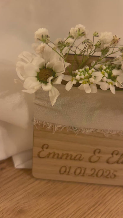 Einsteckholzkarte | Knopfloch | Hochzeitsanzug für Bräutigam